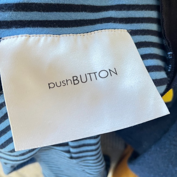 PushButton Blue Striped Turtleneck Avant Garde High Fashion Designer South Korea - Picture 3 of 8